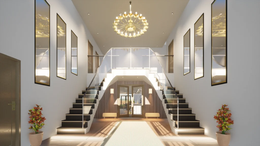 3d-rendering-hallway